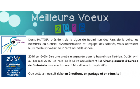 Voeux 2016-Ligue Badminton
